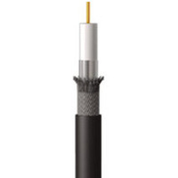 C2G 250ft RG6/U Dual Shield In Wall Coaxial Cable 76.25m Black coaxial cable