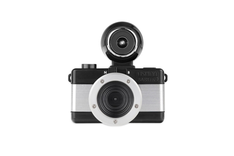 Lomography Fisheye Baby 110 Compact film camera 110 mm Черный, Металлический