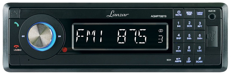 Lanzar AQMP70BTB Цифровой 240Вт Черный CD радио