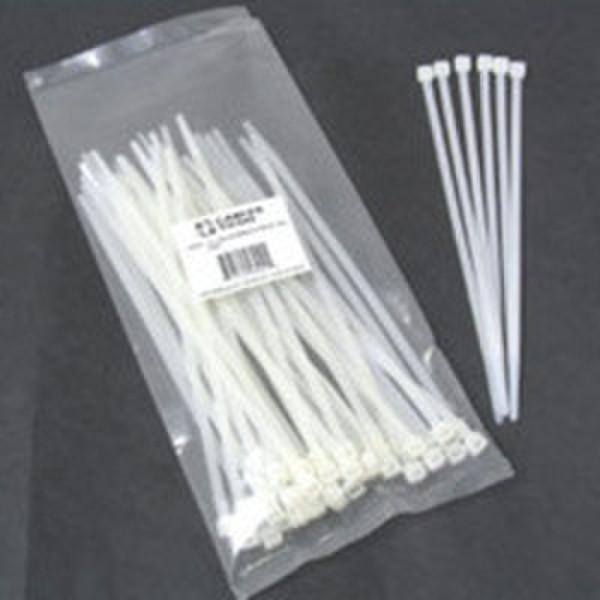 C2G 7.5in Cable Ties - White 100pk White cable tie