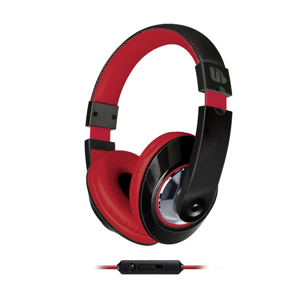 Merkury Innovations M-HM715 Head-band Binaural Wired Black,Red mobile headset
