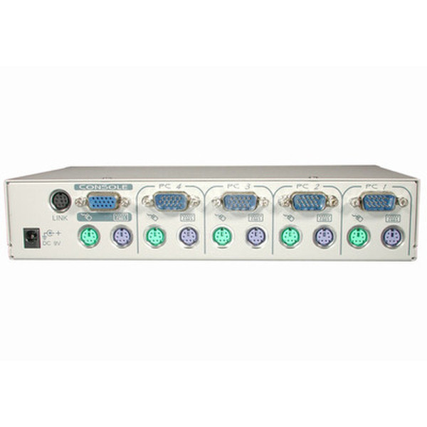 C2G Port Authority2 4-Port VGA KVM Switch with On-Screen Display White KVM switch