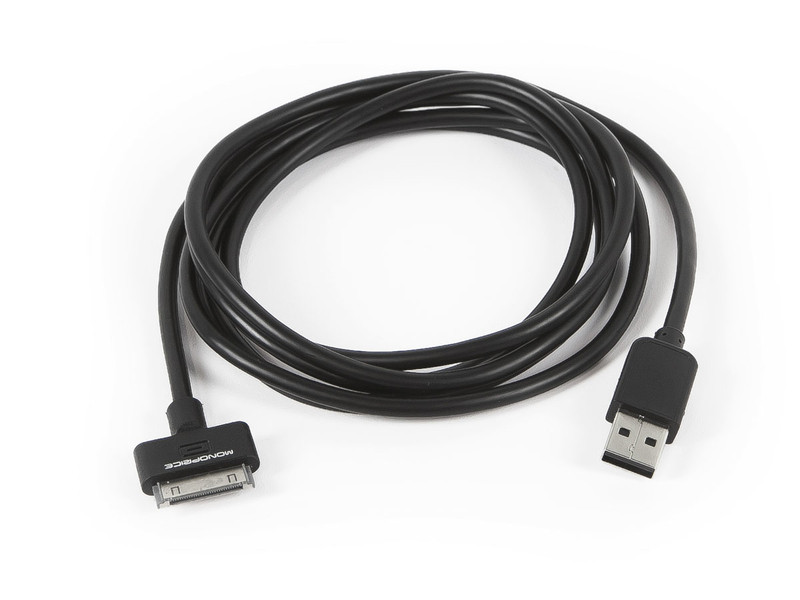 Monoprice 109421 1.8м USB A Apple 30-p Черный кабель USB