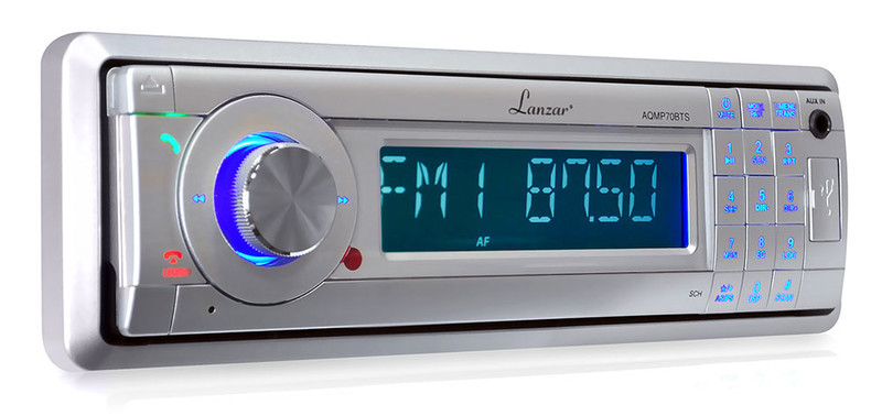 Lanzar AQMP70BTS Цифровой 240Вт Черный CD радио