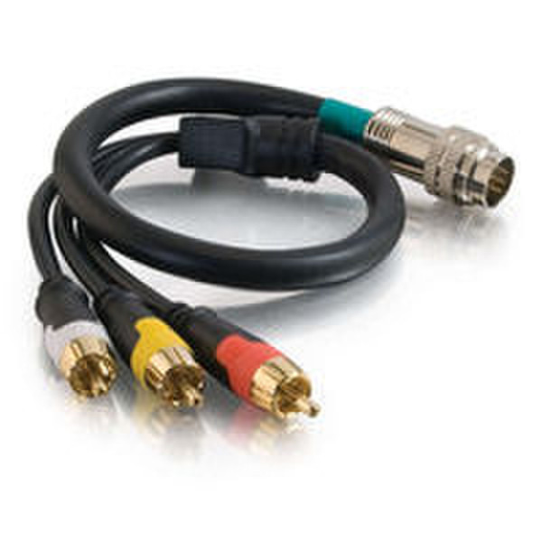 C2G 3ft RapidRun™ Composite Audio/Video Flying Lead 0.9m Schwarz