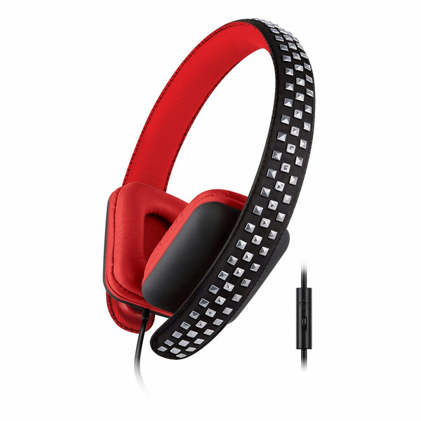 Merkury Innovations UB-HM200-600 Binaural Head-band Black,Red mobile headset