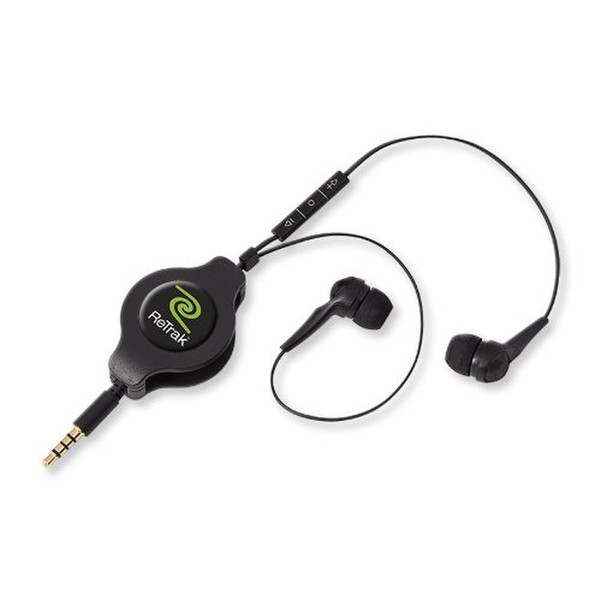 ReTrak ETIPHONEHF Binaural In-ear Black mobile headset
