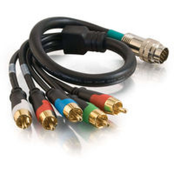 C2G 1.5ft RapidRun™ Component Video + Stereo Audio Flying Lead 0.45m Schwarz