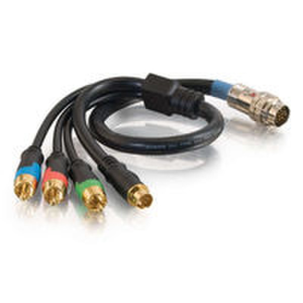 C2G 1.5ft RapidRun™ Component Video + S-Video Flying Lead 0.45m Schwarz