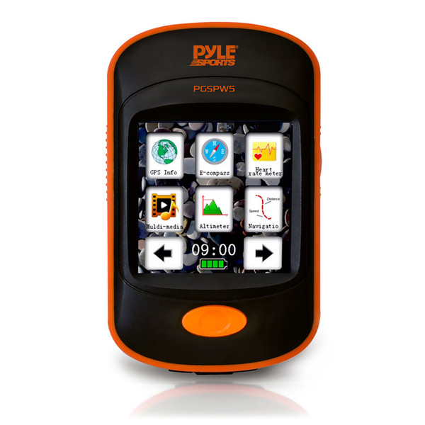 Pyle PGSPW5 Портативный 2.2" ЖК Сенсорный экран 304г Черный, Оранжевый навигатор