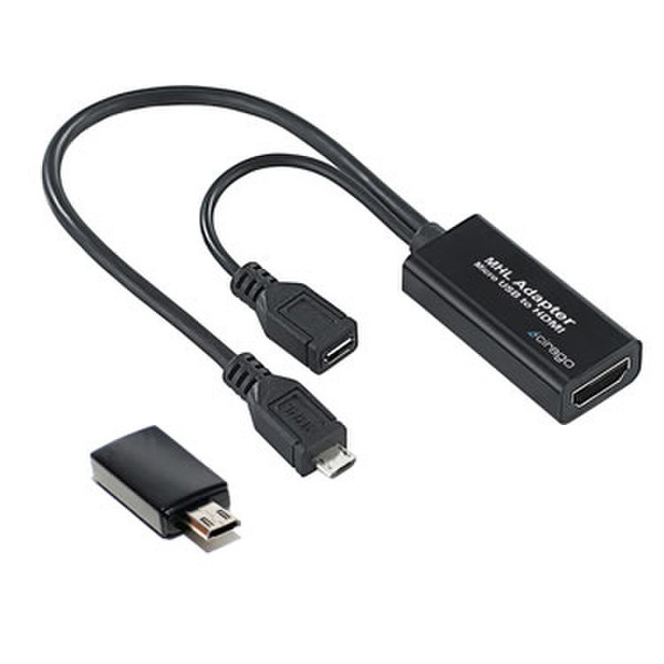Cirago MHL4300 HDMI Micro-USB B Черный адаптер для видео кабеля