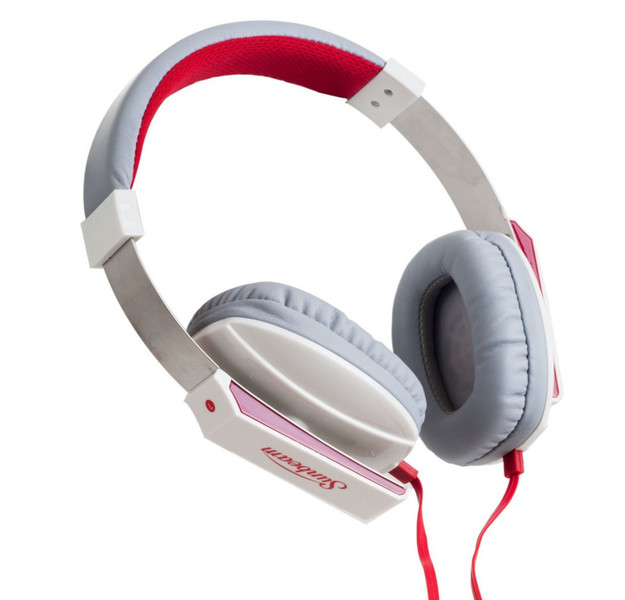 Sunbeam 72-SB650W Kopfband Binaural Verkabelt Grau, Rot, Weiß Mobiles Headset