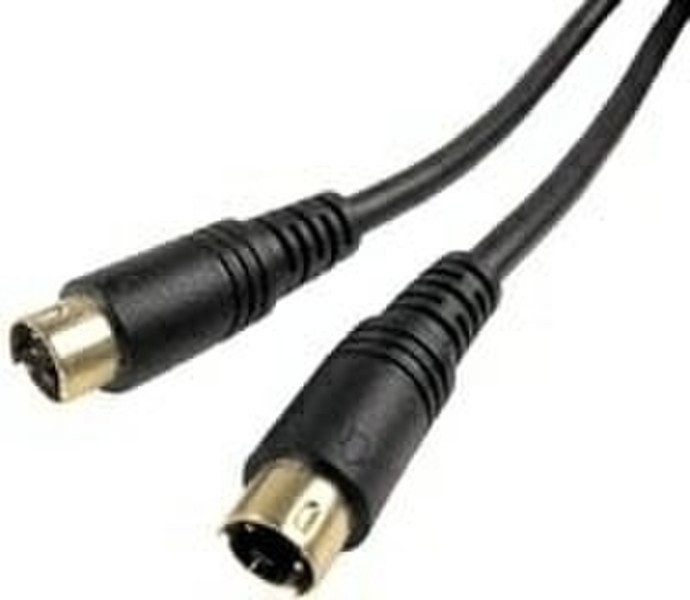 Cables Unlimited S-Video SVHS M/M 4Pin 25 ft 7.62m Black S-video cable