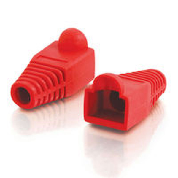 C2G RJ45 Plug Cover Red cable clamp