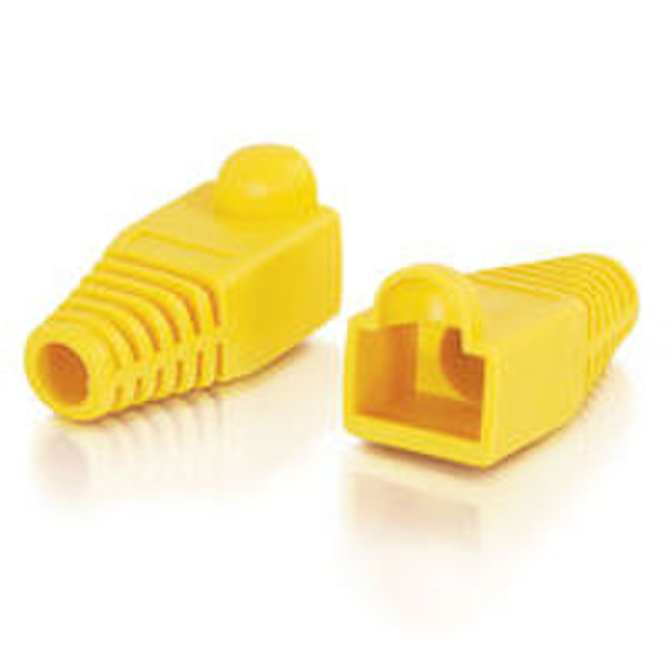 C2G RJ45 Plug Cover Yellow cable clamp