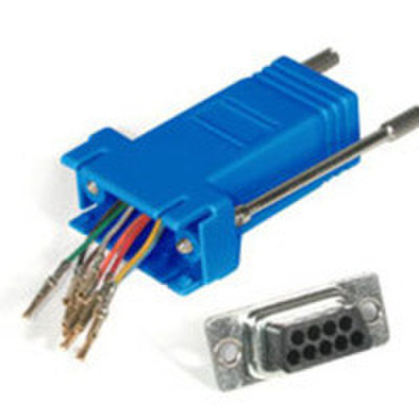 C2G RJ45/DB9F Modular Adapter RJ45 DB9F Синий кабельный разъем/переходник