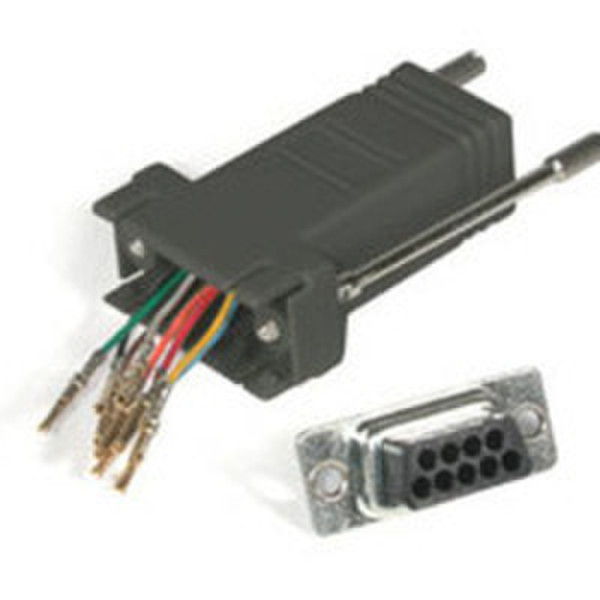 C2G RJ45/DB9F Modular Adapter RJ45 DB9F Black cable interface/gender adapter