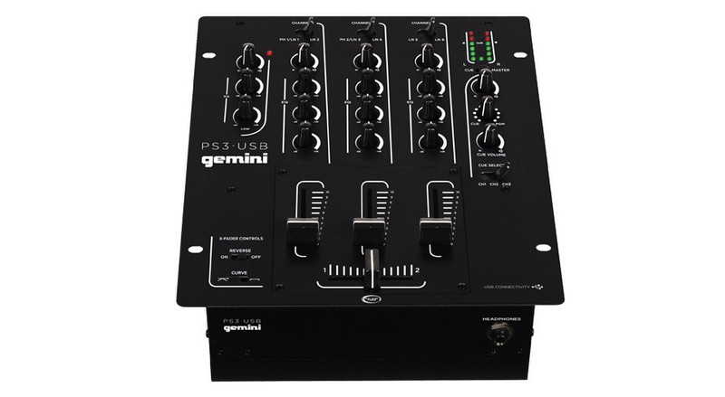 Gemini PS3-USB DJ mixer