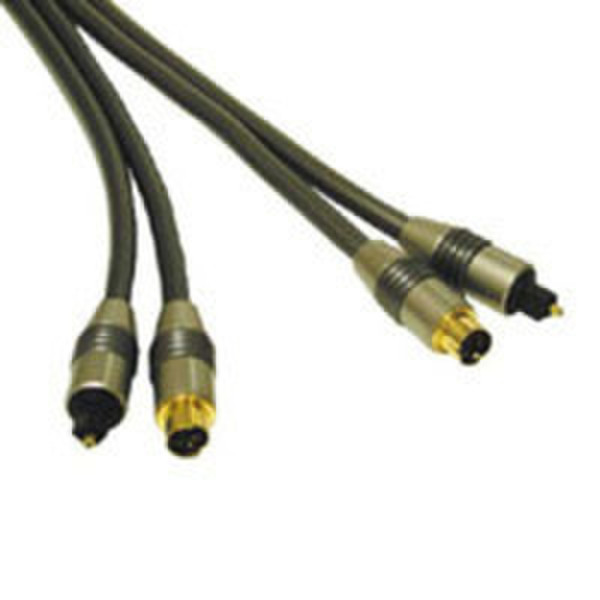 C2G 1m Velocity™ S-Video/Toslink Combination Cable 1m S-Video (4-pin) S-Video (4-pin) + TOSLINK Black S-video cable