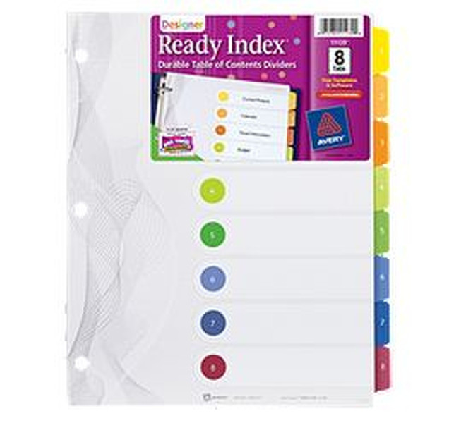 Avery 11139 Multicolour 8pc(s) divider