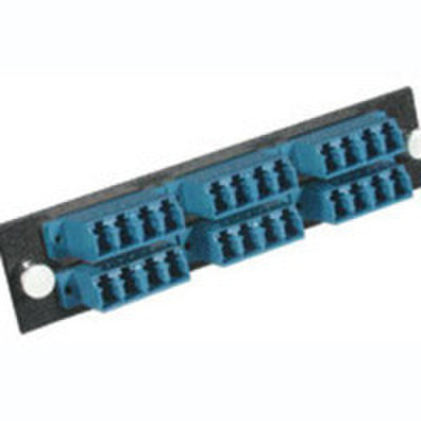 C2G Q-Series™ 24-Strand, LC Quad, Zirconia Insert, SM, Blue LC Adapter Panel патч-панель
