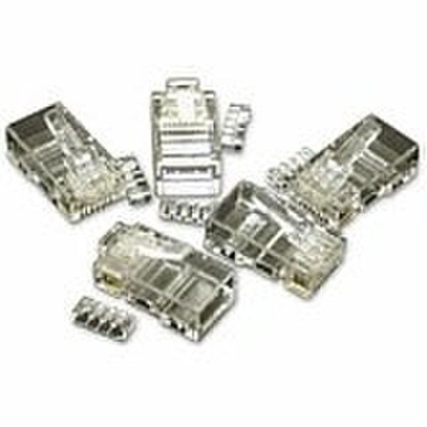 C2G RJ45 Cat5E Modular Plug for Round Solid/Stranded Cable 100pk RJ-45 Transparent Drahtverbinder