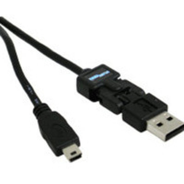C2G 6ft FlexUSB USB 2.0 A/5-pin Mini-B Cable 1.8м USB A Mini-USB B Черный кабель USB