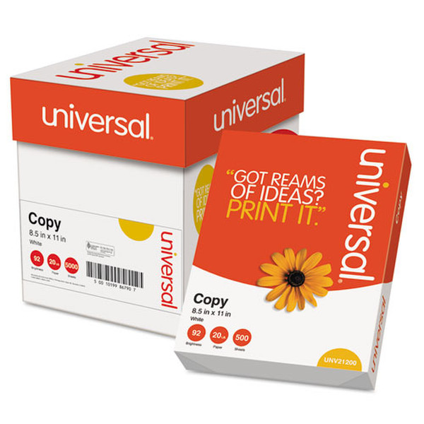 Universal Copy Paper Convenience Carton Letter (215.9×279.4 mm) White inkjet paper