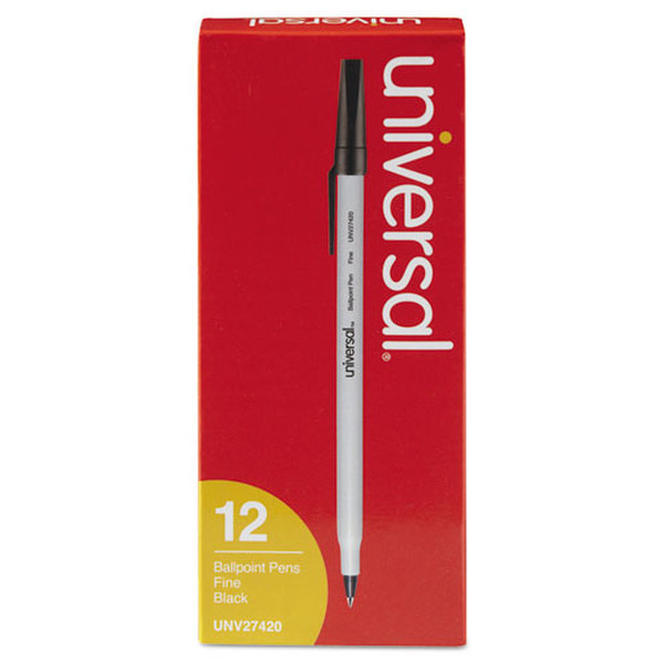 Universal UNV27420 Stick ballpoint pen Bußgeld Schwarz 36Stück(e)