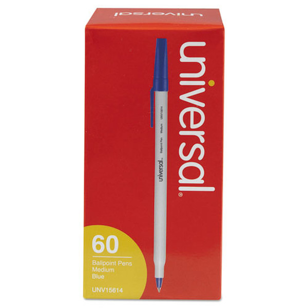 Universal UNV15614 Stick ballpoint pen Средний Синий 60шт шариковая ручка