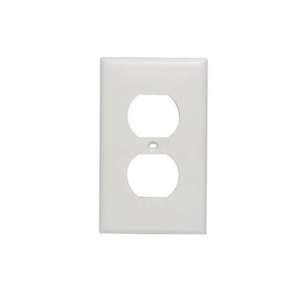 C2G NEMA 106 Electrical Wall Plate Single Gang White