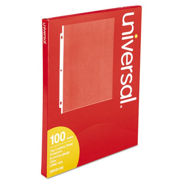 Universal UNV21130 Letter Polypropylene (PP) 100pc(s) sheet protector