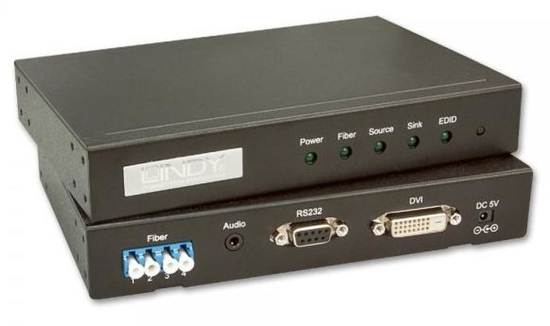 Lindy 38065 AV transmitter & receiver Schwarz Audio-/Video-Leistungsverstärker