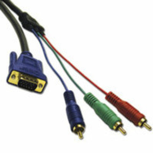 C2G 50ft Ultima HD15 -> RCA HDTV Component Video Breakout Cable 15m VGA (D-Sub) + RCA Black