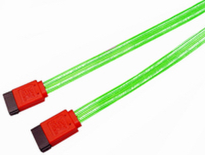 Cables Unlimited FLT-6100-18GL Green SATA cable