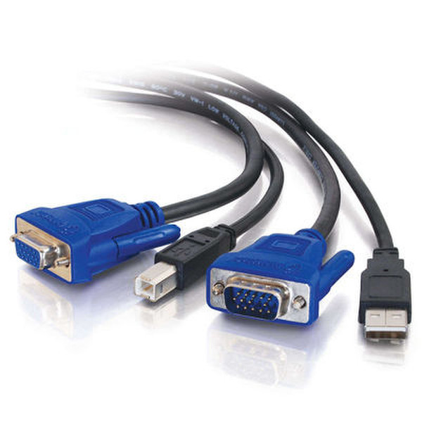C2G 6ft USB 2.0/SXGA KVM Cable 1.82м кабель клавиатуры / видео / мыши