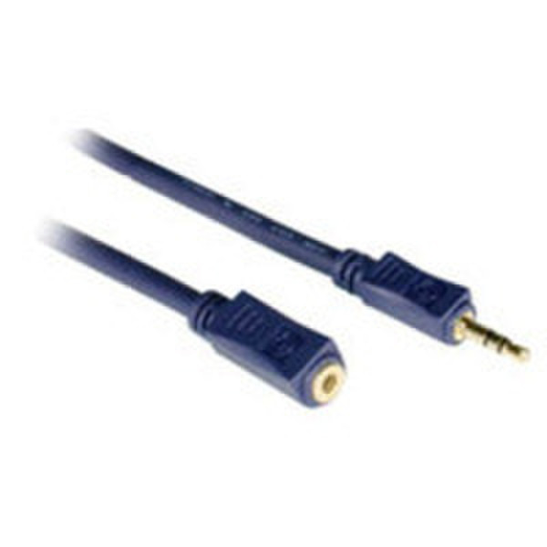 C2G 6ft Velocity™ 3.5mm Stereo Audio Extension Cable M/F 1.83м 3,5 мм 3,5 мм Синий аудио кабель