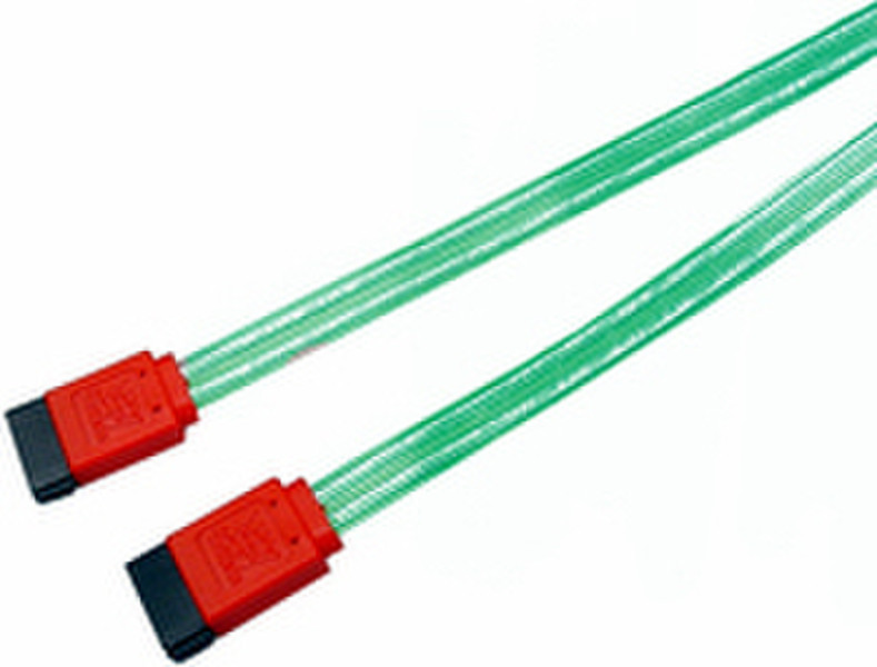 Cables Unlimited FLT-6100-18G Green SATA cable