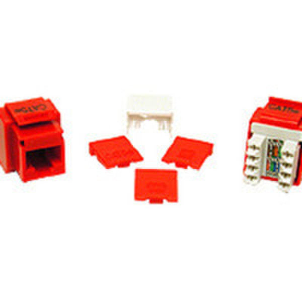 C2G Cat5E RJ45 Keystone Jack Red RJ-45 (8P8C) Красный кабельный разъем/переходник