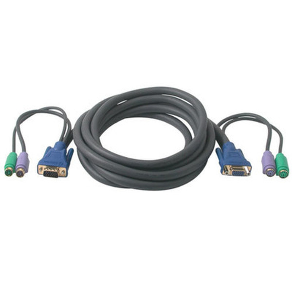 C2G 10ft Ultima 3-in-1 VGA Desktop Extension Cable 3m Black KVM cable