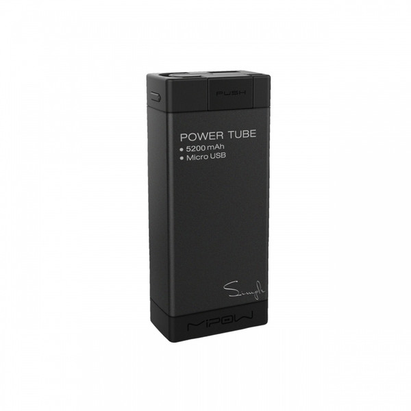 MiPow Power Tube Simple 5200 Outdoor battery charger Black