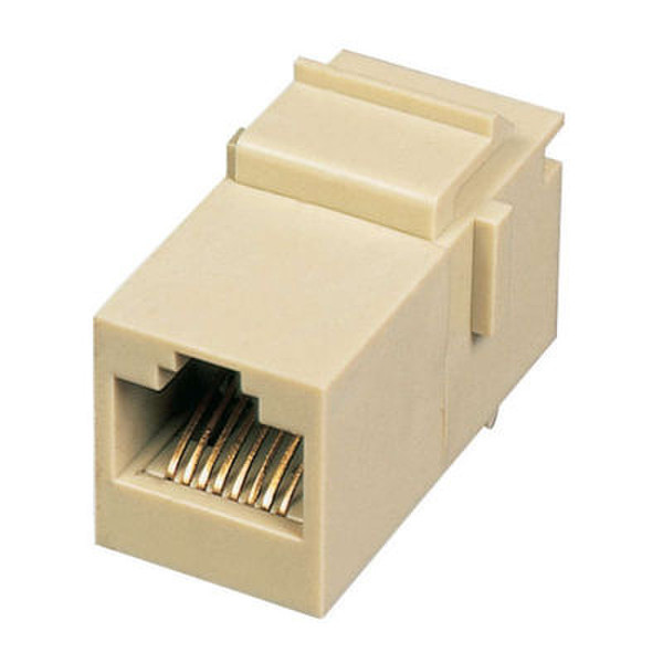 C2G RJ45 8p8c Keystone Modular Insert Coupler - Ivory Yellow cable interface/gender adapter
