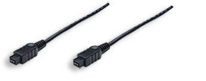 Manhattan IEEE 1394b Cable, 1.8m 1.8m Black firewire cable