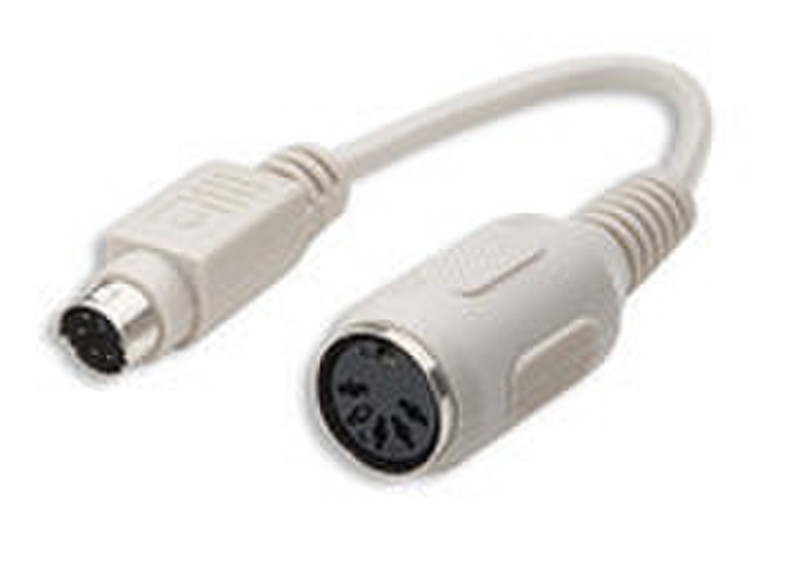 Manhattan Keyboard Adapter Cable Mini-DIN 6 DIN 5 Grau Kabelschnittstellen-/adapter
