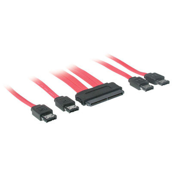 C2G 0.5m SAS 32-pin -> 4 ESATA Cable 0.5m Red SCSI cable