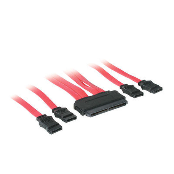 C2G 1m SAS 32-pin to 4 SATA 1m Red SATA cable