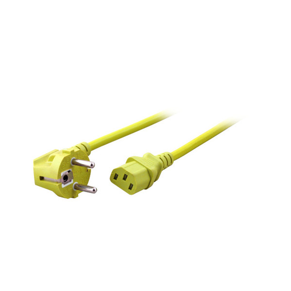EFB Elektronik EK588GE.1,8 1.8m Power plug type F C13 coupler Yellow power cable