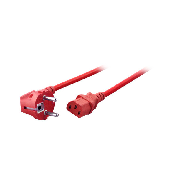 EFB Elektronik EK588RT.1,8 1.8м Power plug type F C13 coupler Красный кабель питания