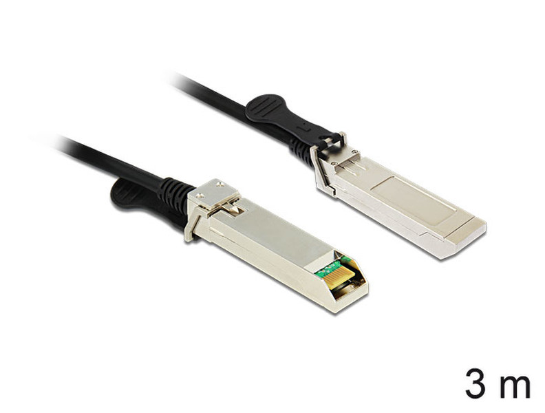 DeLOCK 3m, SFP+ 3m Black networking cable