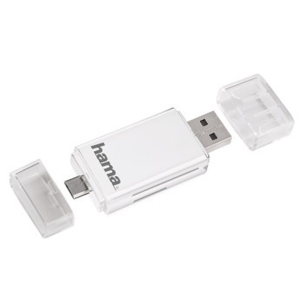 Hama 00123949 USB 2.0 Белый устройство для чтения карт флэш-памяти